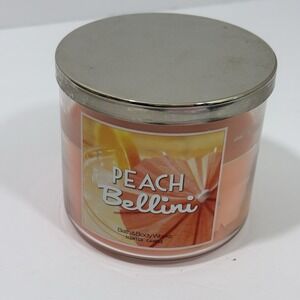 Bath & Body Works PEACH BELLINI 3 Wick 14.5oz Scented Candle